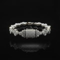 Bracciale Flower Iced-Out Argento frontale