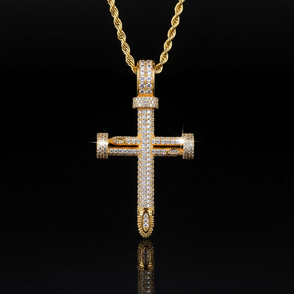 Collana Croce Iced Out
