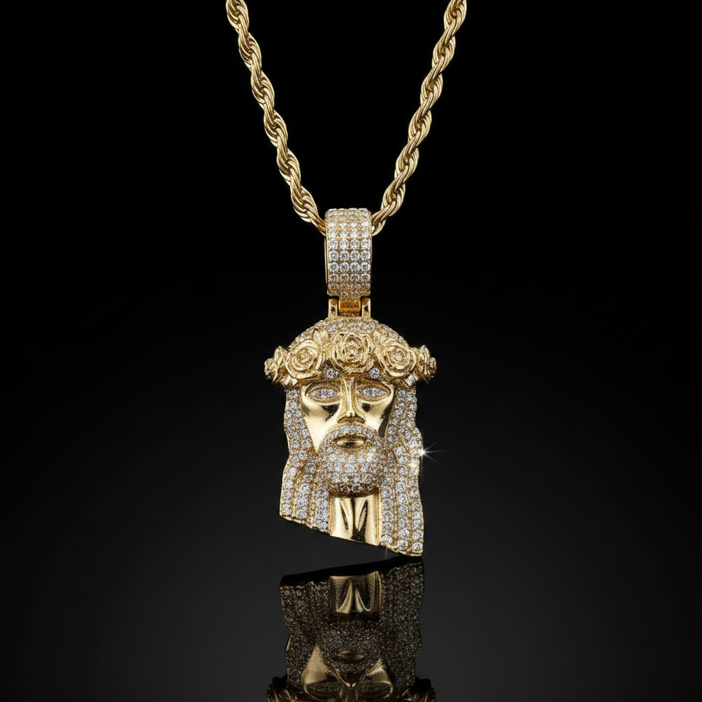 Collana Jesus Face Crystal
