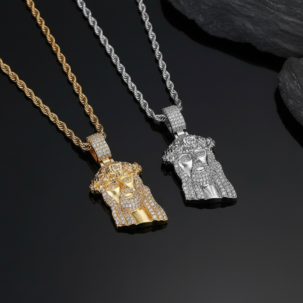 Collana Jesus Face Crystal