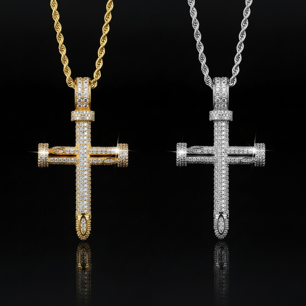 Collana Croce Iced Out