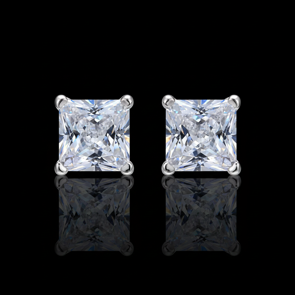 Orecchini Princess Cut Crystal
